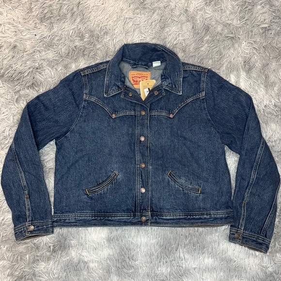 Levi’s Women’s Original Trucker Riveted Jacket - Silver Lode Size Extra Large - Picture 3 of 5